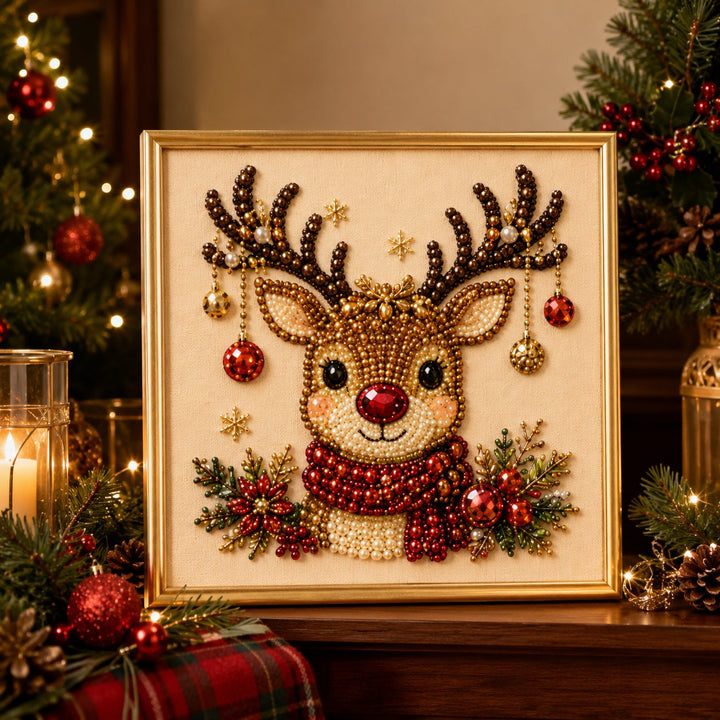 Relaxing & Beginner-Friendly DIY Christmas Pearl Diamond Painting Art Kit
