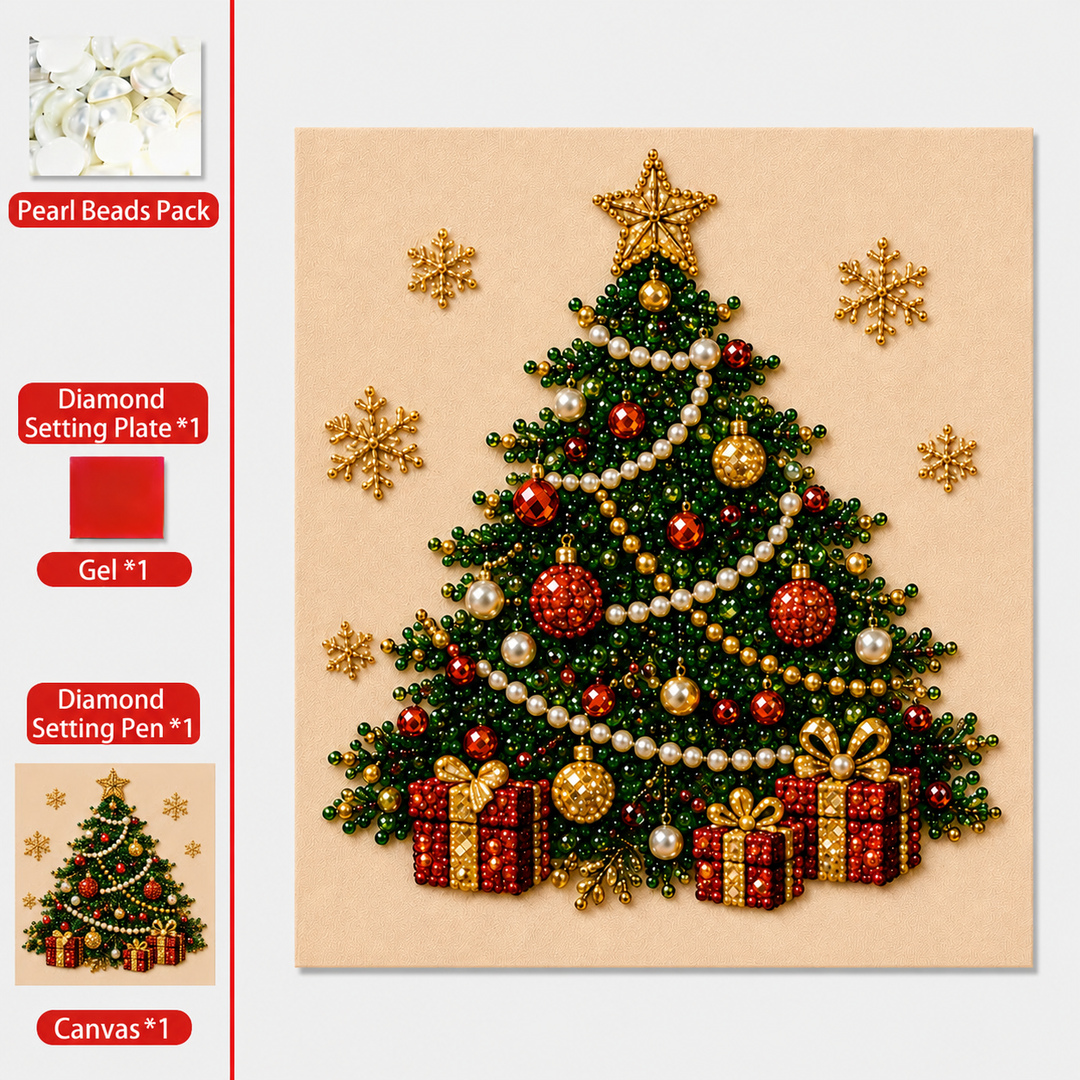 Relaxing & Beginner-Friendly DIY Christmas Pearl Diamond Painting Art Kit