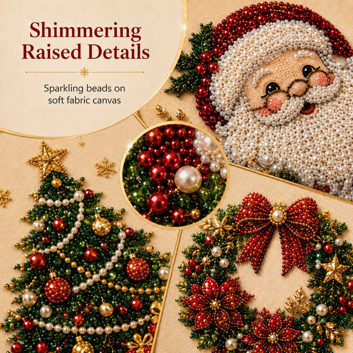 Relaxing & Beginner-Friendly DIY Christmas Pearl Diamond Painting Art Kit